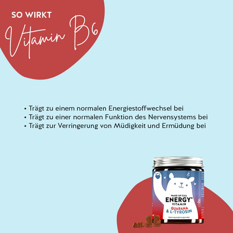 Dies ist die Wirkung der Wake_Up Call Energy Vitamins von Bears with Benefits mit Guarana Extrakt und L-Tyrosin.