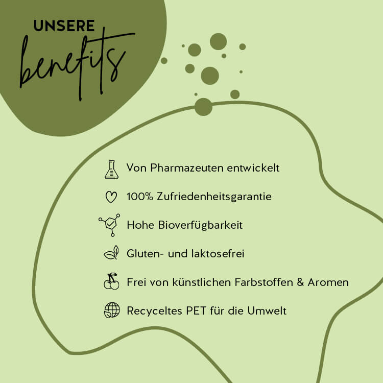 Die Produkte von Bears with Benefits sind mit Pharmazeuten entwickelt worden, haben eine hohe Bioverfügbarkeit und sind gluten- und laktosefrei. Die Verpackung besteht aus recyceltem PET und es gibt eine 100% Zufriedenheitsgarantie