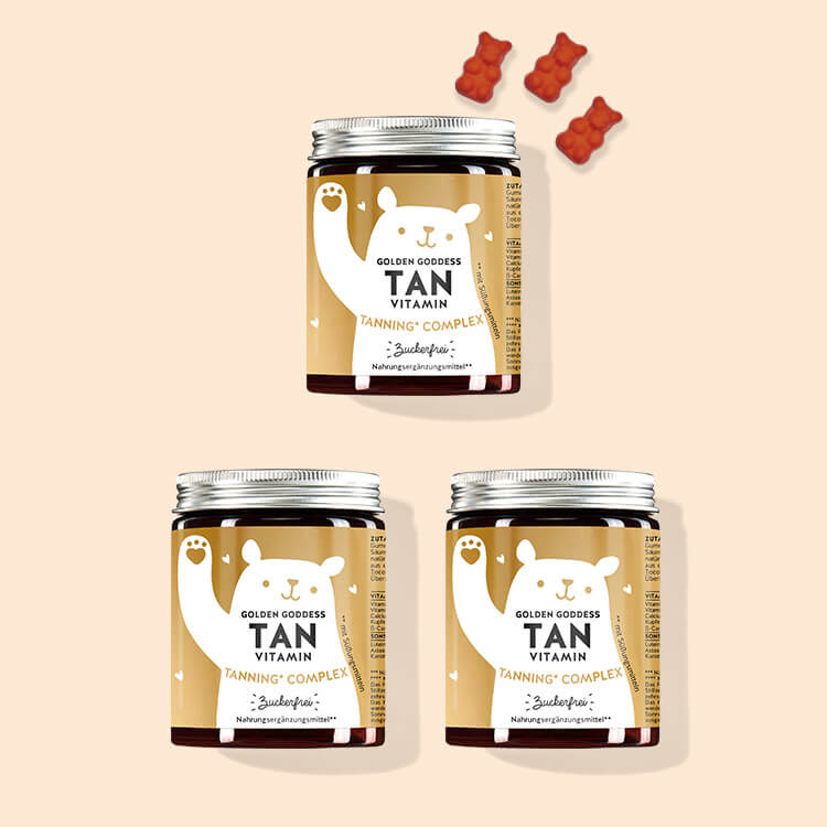 3 Monatskur der Golden Goddess Tan Vitamine mit Beta Carotin von Bears with Benefits.