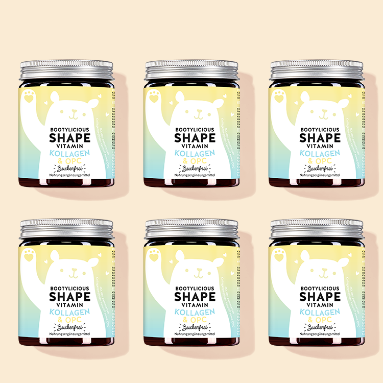 3 Monatskur der Bootylicious Shape Vitamins mit Kollagen und OPC von Bears with Benefits für ein starkes Bindegewebe